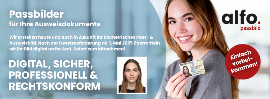 Passbild mit QR-Code